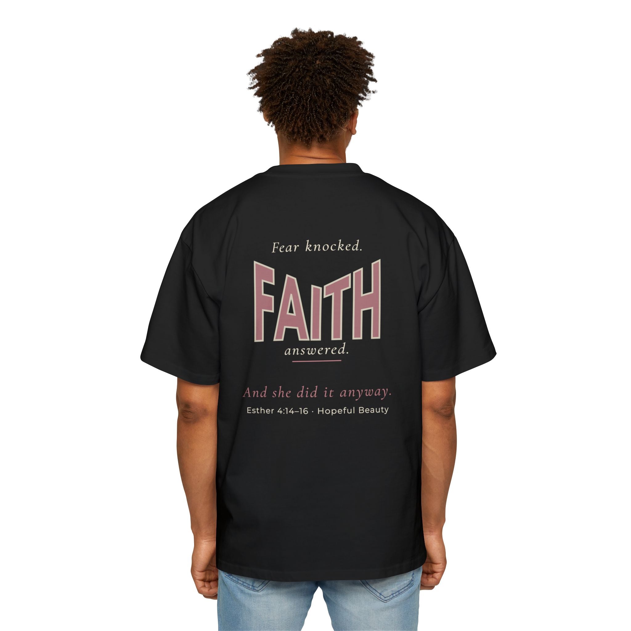 Faith Graphic Tee — "And She Did" Inspirational Christian Shirt