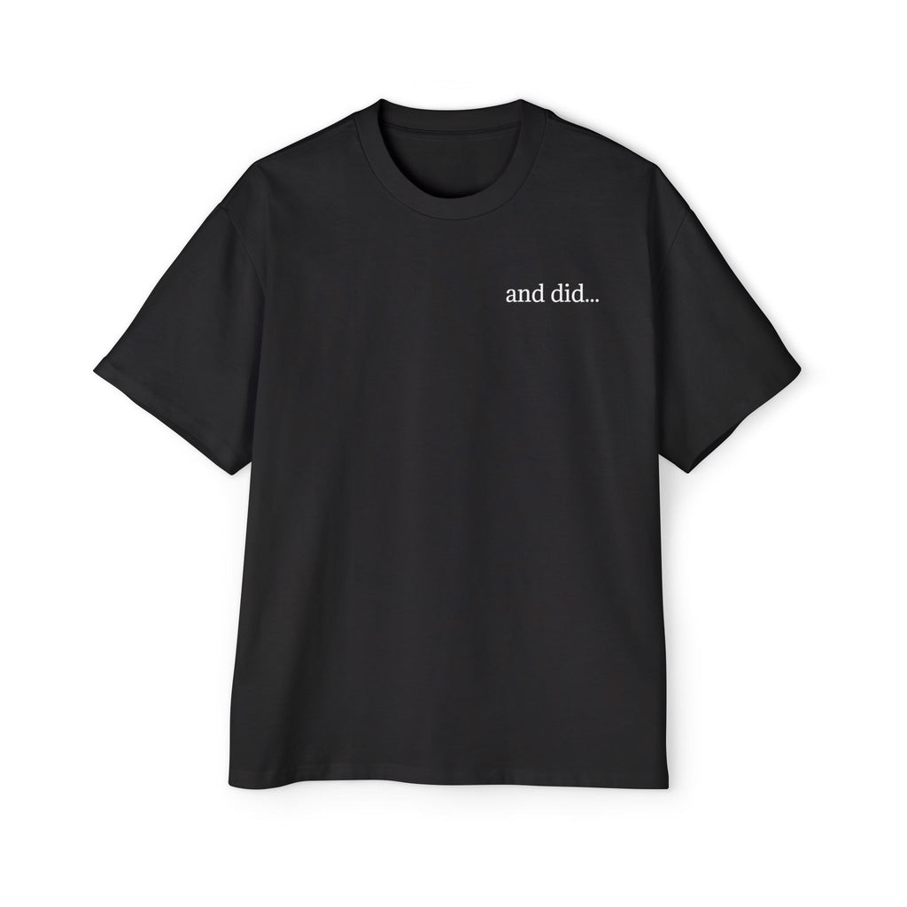 Faith Graphic Tee — "And She Did" Inspirational Christian Shirt