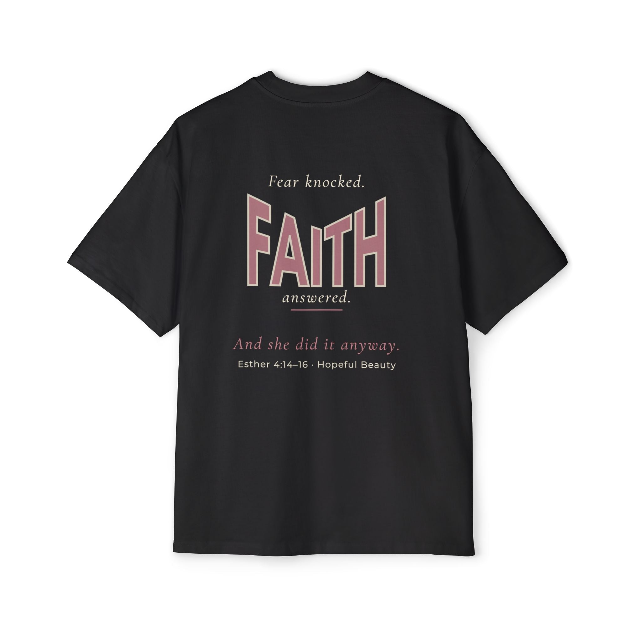 Faith Graphic Tee — "And She Did" Inspirational Christian Shirt