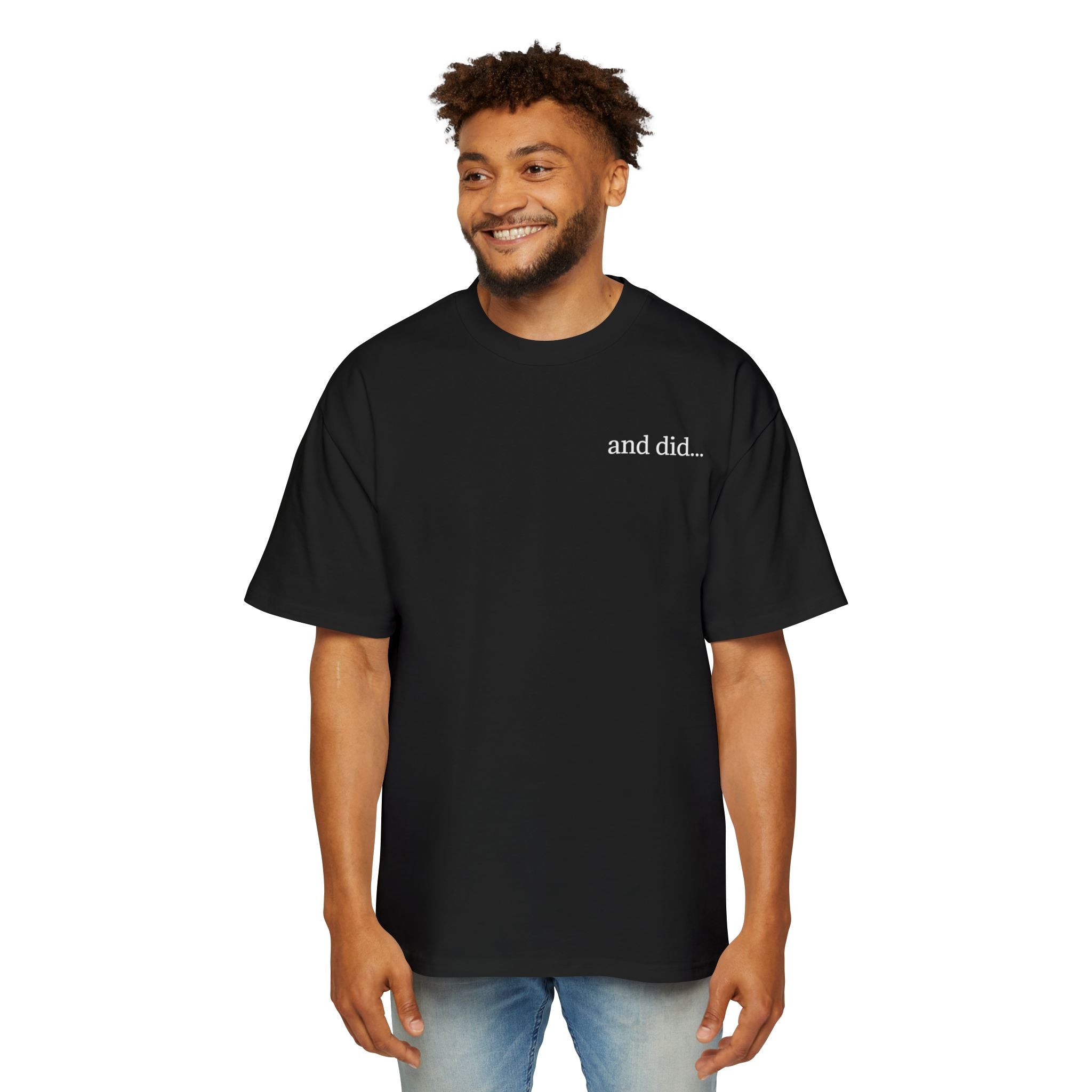 Faith Graphic Tee — "And She Did" Inspirational Christian Shirt
