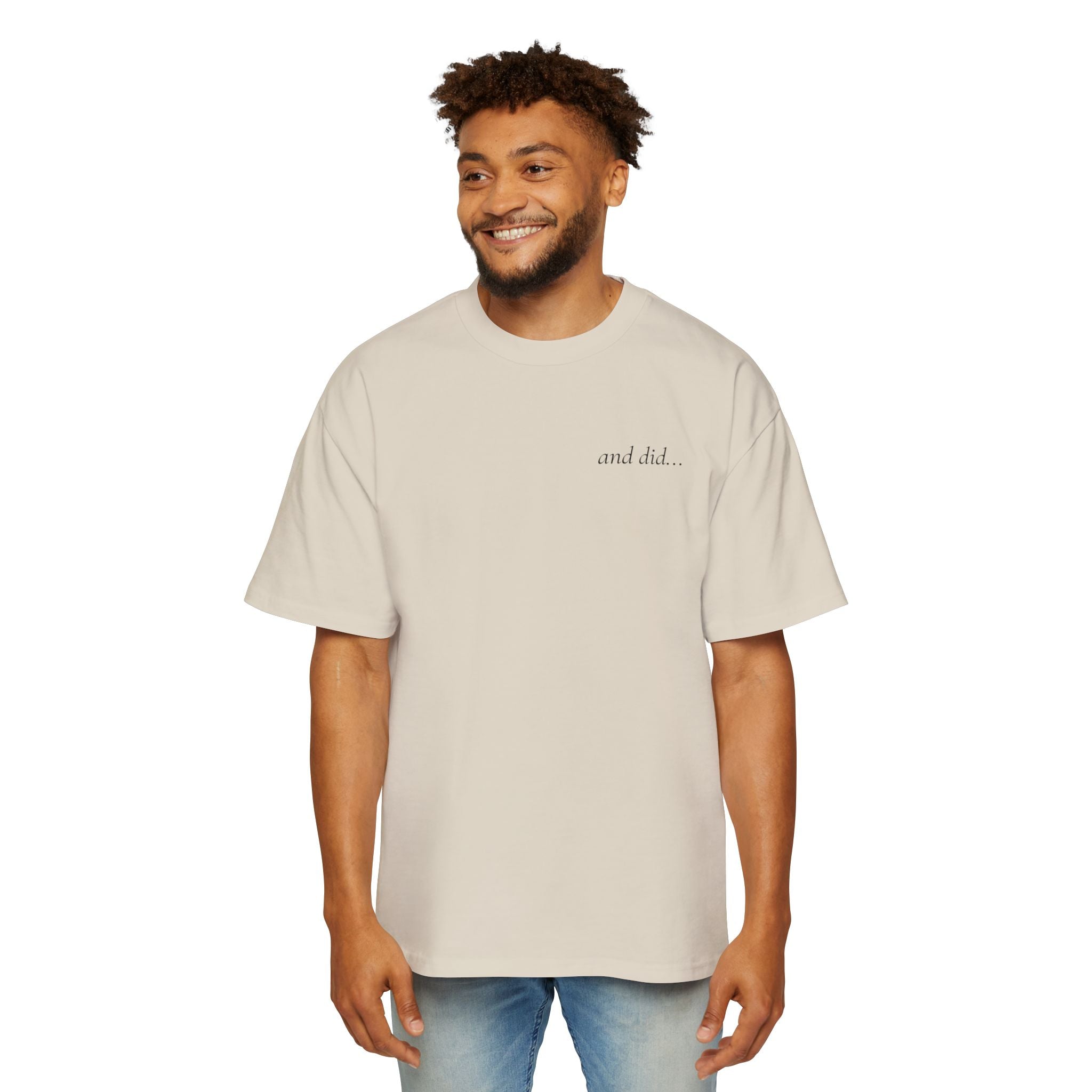 Faith Graphic Tee — "And She Did" Inspirational Christian Shirt
