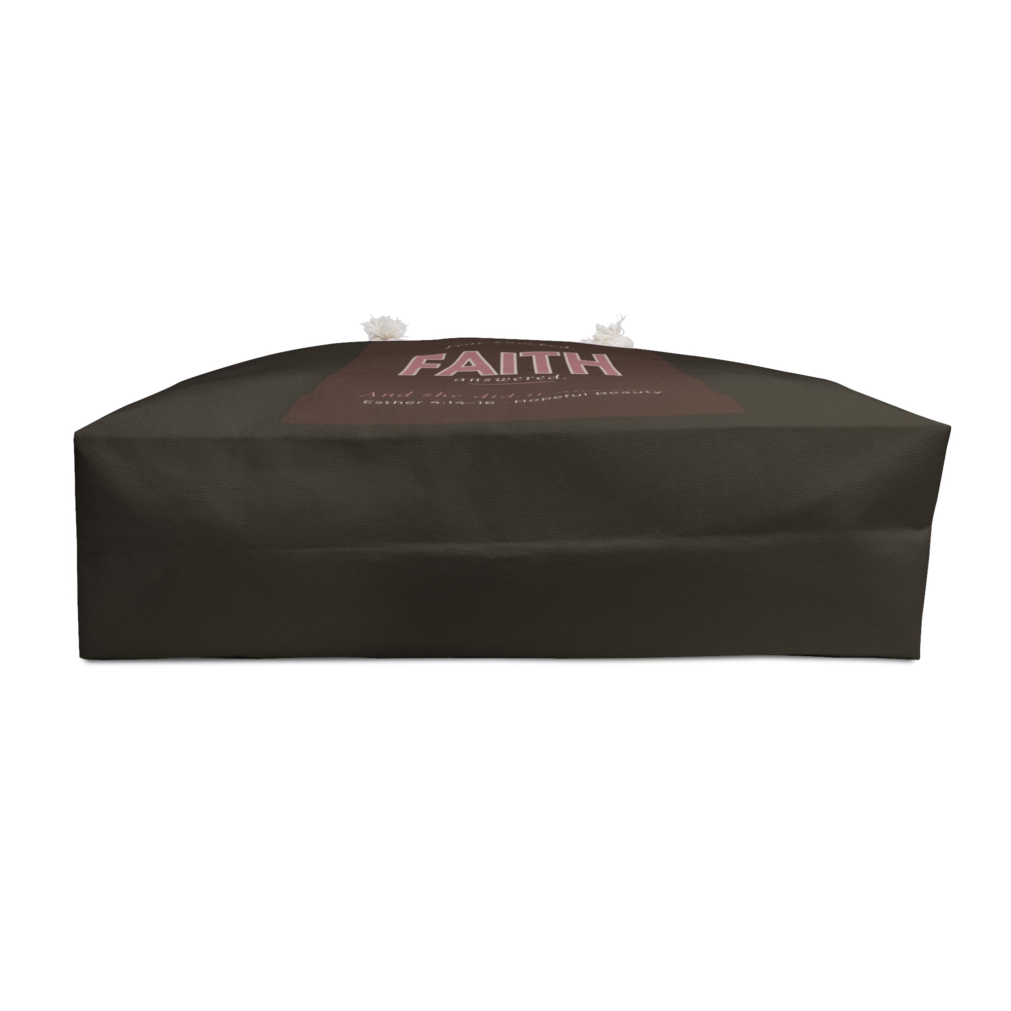 Faith Weekender Bag — Inspirational "Fear Knocked, Faith Answered" Travel Tote