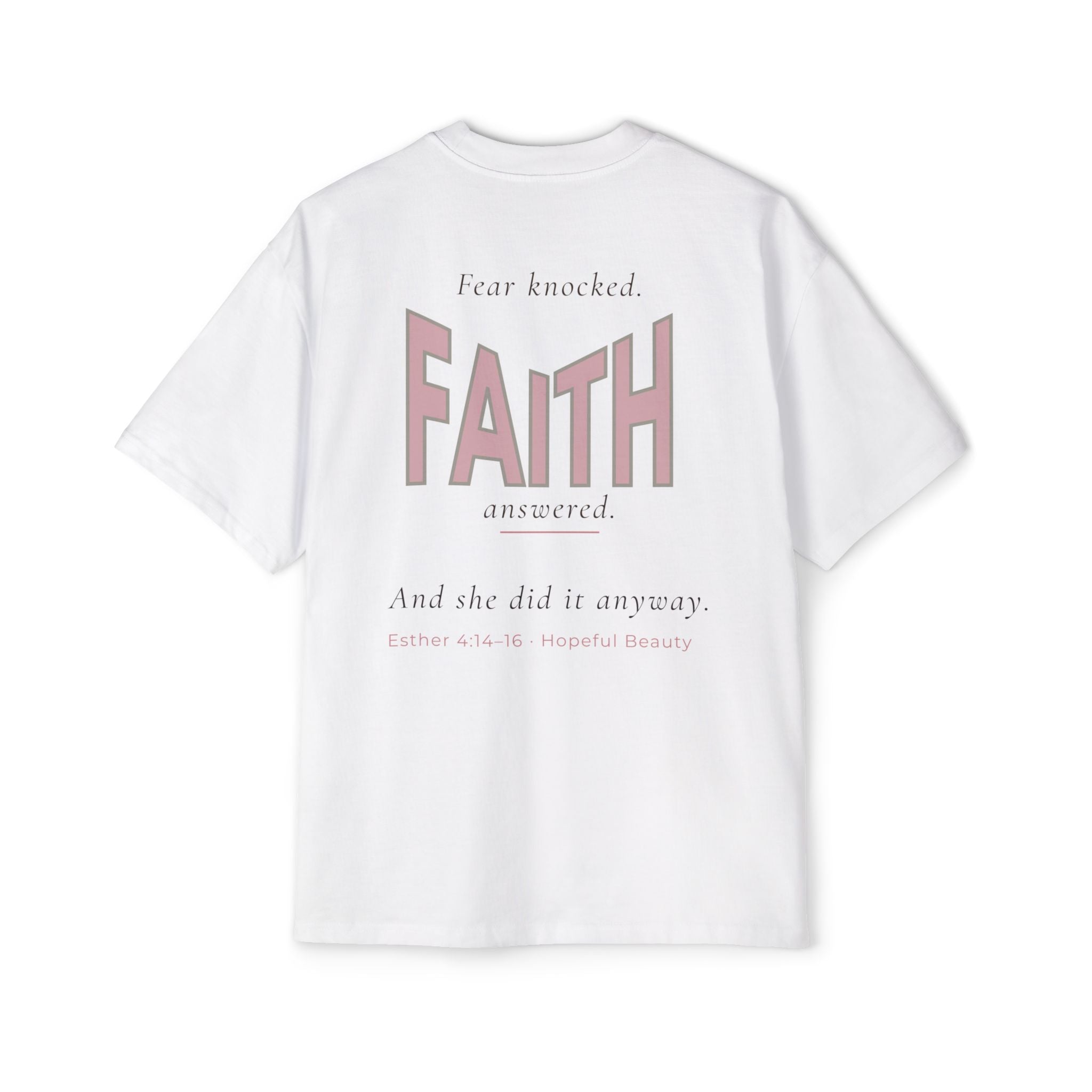 Faith Graphic Tee — "And She Did" Inspirational Christian Shirt