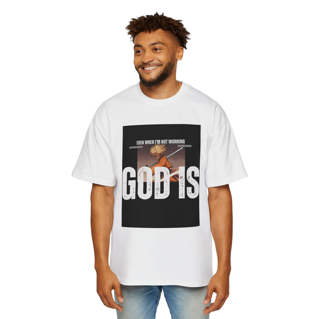 God Is T‑Shirt — Faith Graphic Oversized Tee ("God Is")