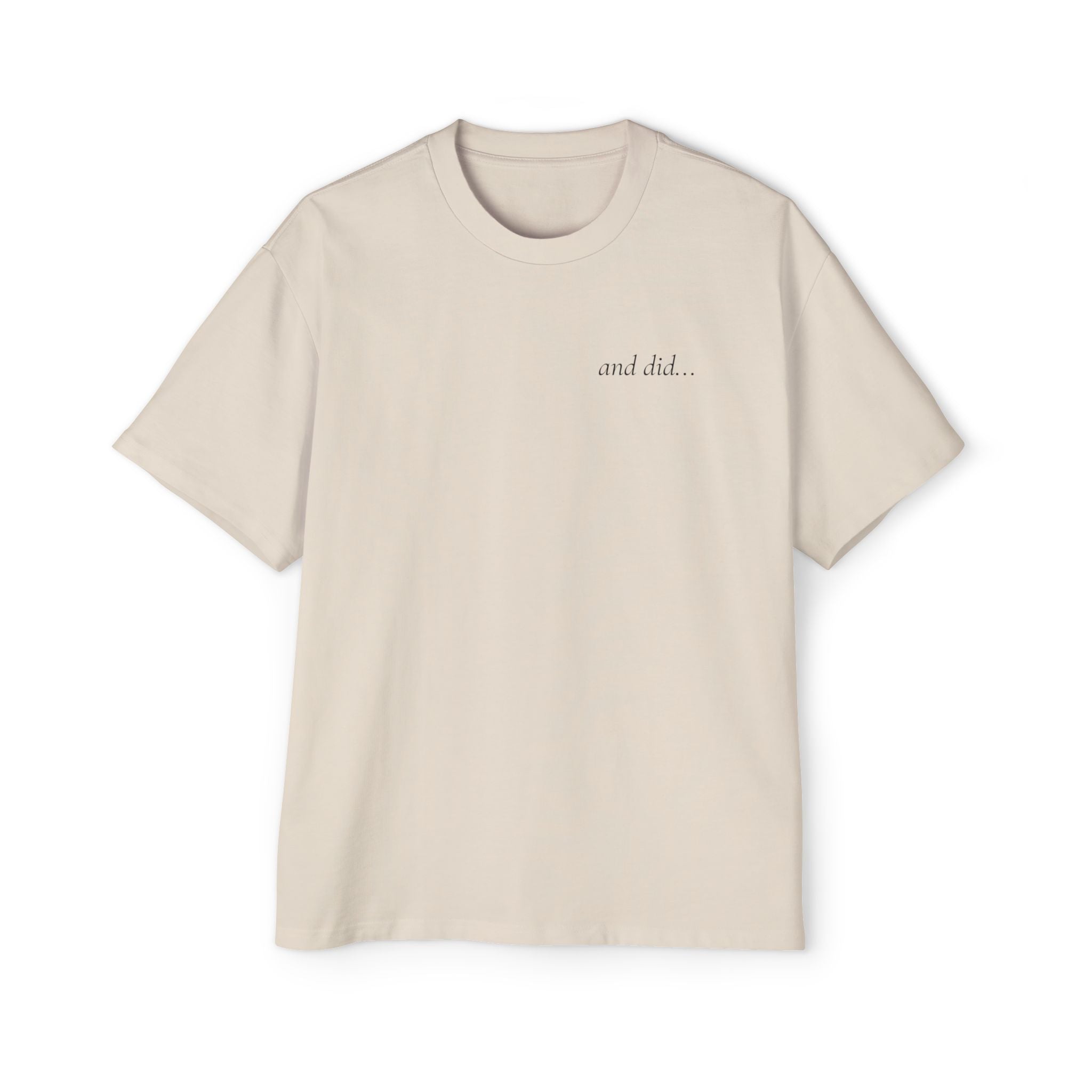 Faith Graphic Tee — "And She Did" Inspirational Christian Shirt